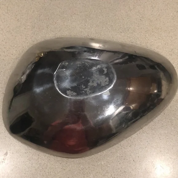 POLISHED SILVER TONE SERVING DISH ACCENT BOWL - Picture 4 of 6